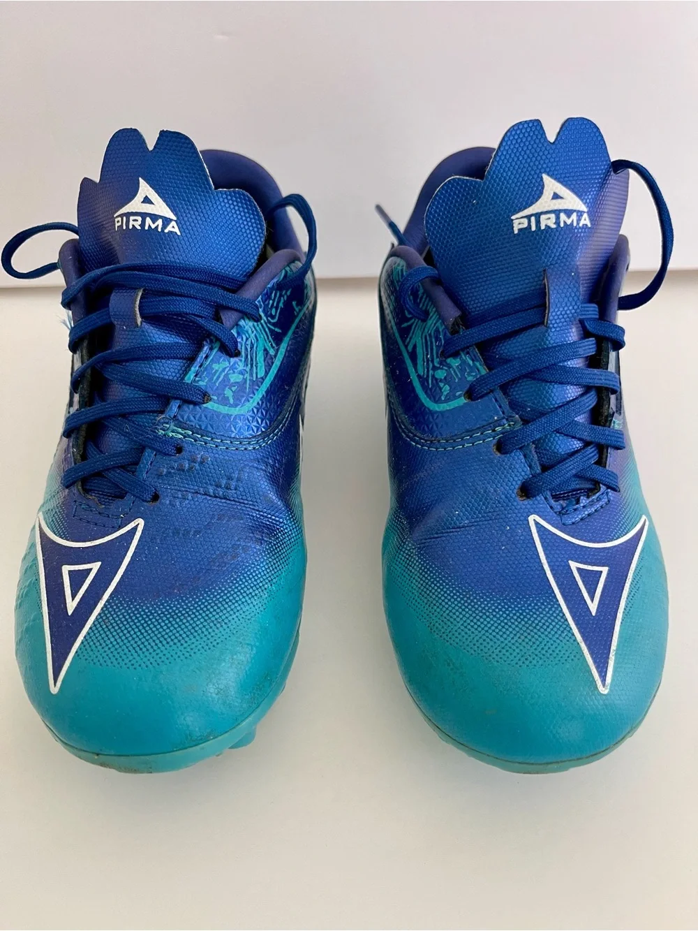 Pirma Kids Turquoise & Blue Soccer Cleats 13.5C (20cm)